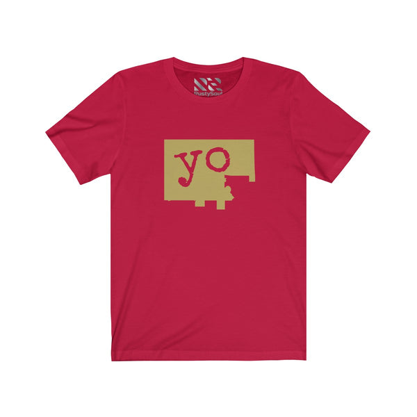 The Town "YO" (Gold) Unisex Jersey Short Sleeve Tee
