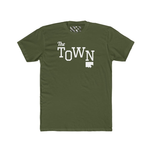 The Town 2 (White) Men's Cotton Crew Tee