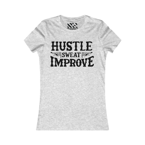 Hustle Sweat Improve--Tee Blk Lettering