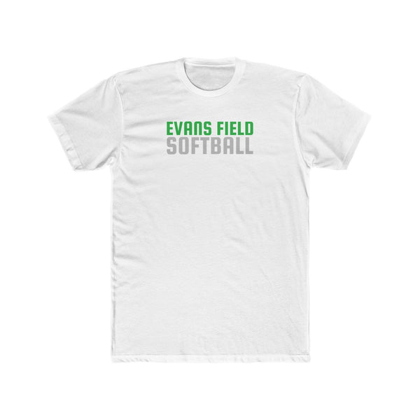 "Evans Field Softball" Men's Cotton Crew Tee
