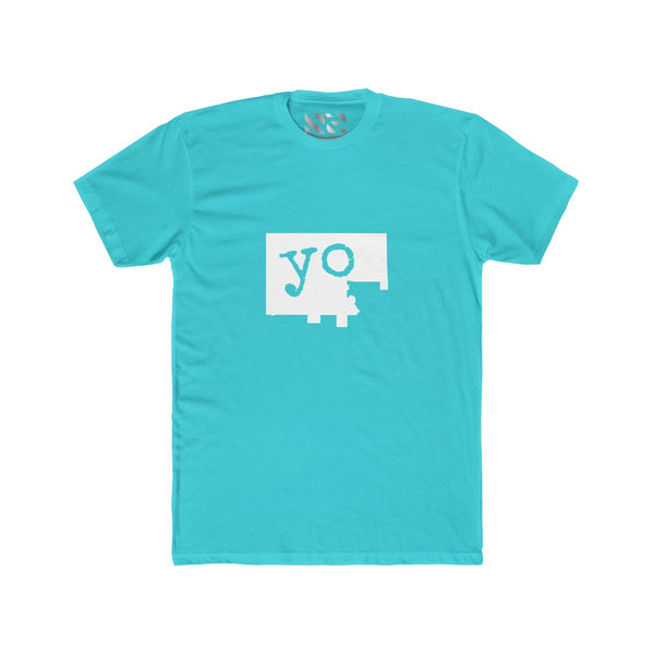The Town "YO" (White) Men's Cotton Crew Tee