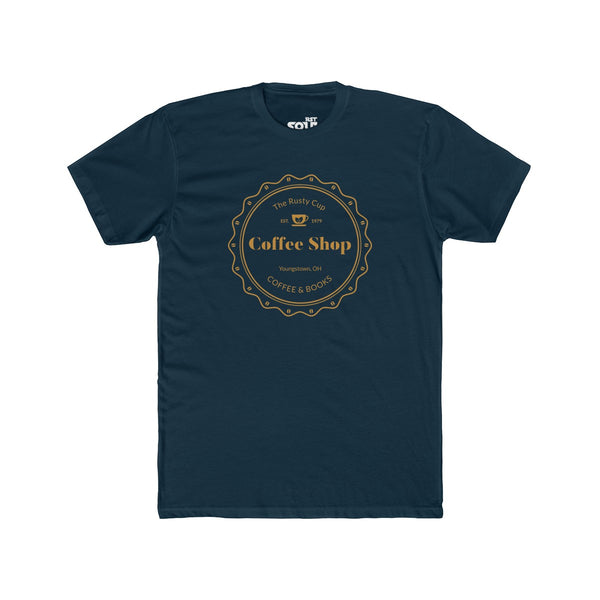 "Rusty Cup Coffee" Men's Cotton Crew Tee