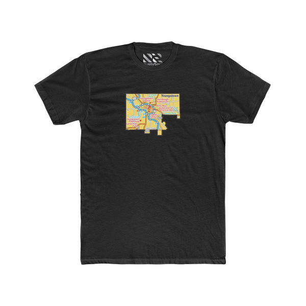 The Town "Map" Men's Cotton Crew Tee