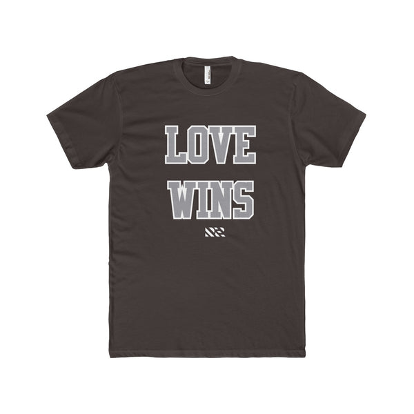 "LOVE WINS" Men's Cotton Crew Tee