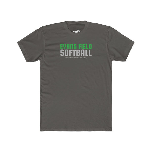 "Evans Field Softball" Men's Cotton Crew Tee
