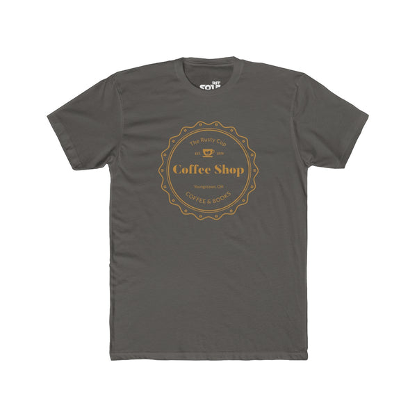 "Rusty Cup Coffee" Men's Cotton Crew Tee