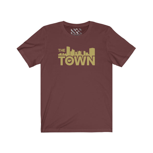 The Town "Skyline" (Gold) Unisex Jersey Short Sleeve Tee