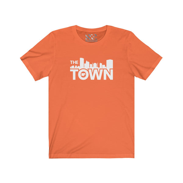The Town "Skyline" (White) Unisex Jersey Short Sleeve Tee