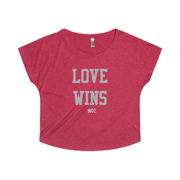 "LOVE WINS" Women's Tri-Blend Dolman
