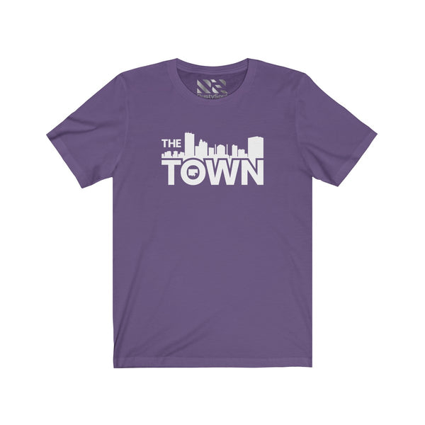 The Town "Skyline" (White) Unisex Jersey Short Sleeve Tee