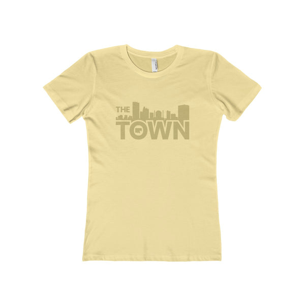 The Town "Skyline" (Gold) Women's The Boyfriend Tee
