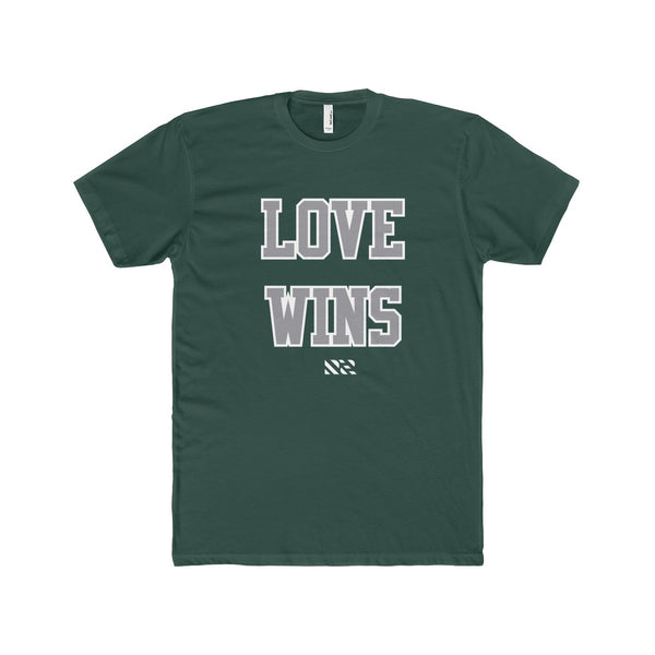 "LOVE WINS" Men's Cotton Crew Tee
