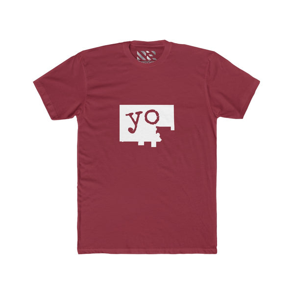 The Town "YO" (White) Men's Cotton Crew Tee