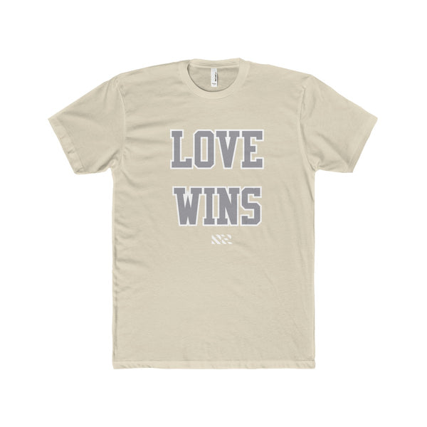 "LOVE WINS" Men's Cotton Crew Tee