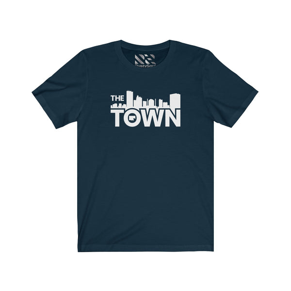 The Town "Skyline" (White) Unisex Jersey Short Sleeve Tee