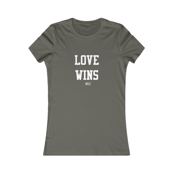 "Love Wins" (White Lettering) Women's Favorite Tee
