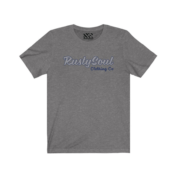 RustySoul Brand (Gray & Blue) Unisex Jersey Short Sleeve Tee