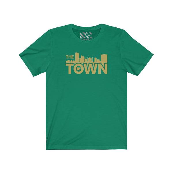 The Town "Skyline" (Gold) Unisex Jersey Short Sleeve Tee
