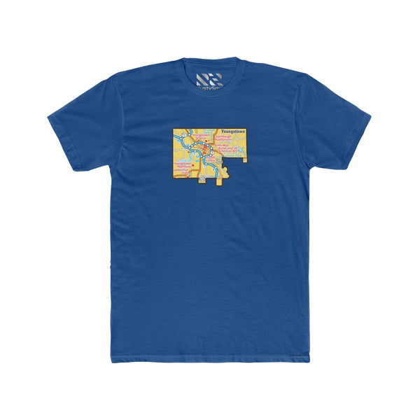 The Town "Map" Men's Cotton Crew Tee