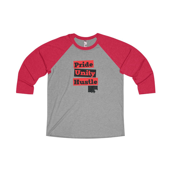 The Town "Prude Unity Hustle" Unisex Tri-Blend 3/4 Raglan Tee