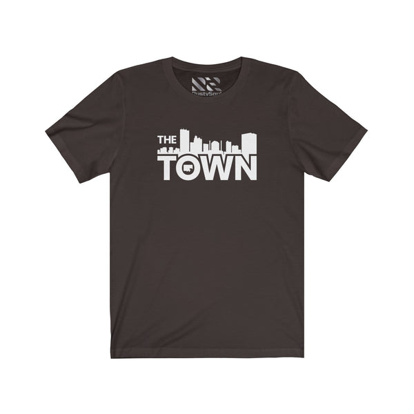 The Town "Skyline" (White) Unisex Jersey Short Sleeve Tee
