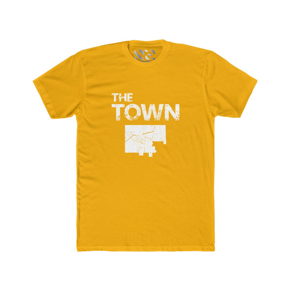 The Town 1 (White) Men's Cotton Crew Tee
