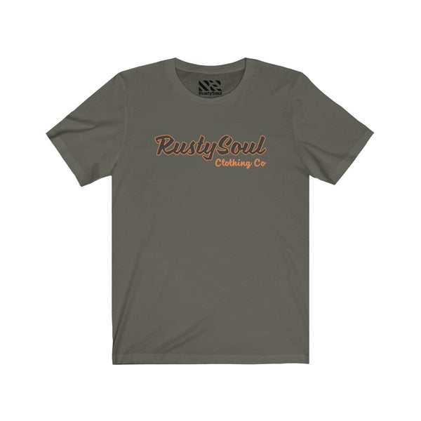 RustySoul Brand (Navy & Orange) Unisex Jersey Short Sleeve Tee