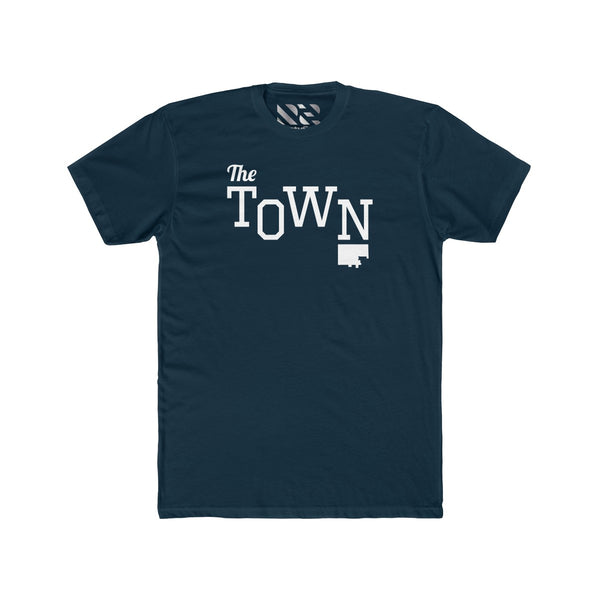 The Town 2 (White) Men's Cotton Crew Tee