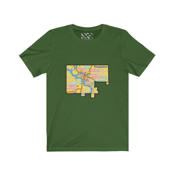 The Town "Map" Unisex Jersey Short Sleeve Tee