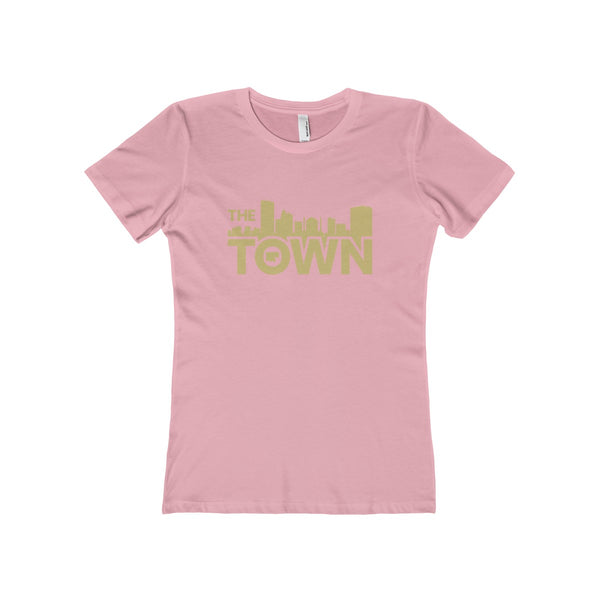The Town "Skyline" (Gold) Women's The Boyfriend Tee