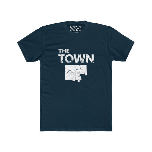 The Town 1 (White) Men's Cotton Crew Tee