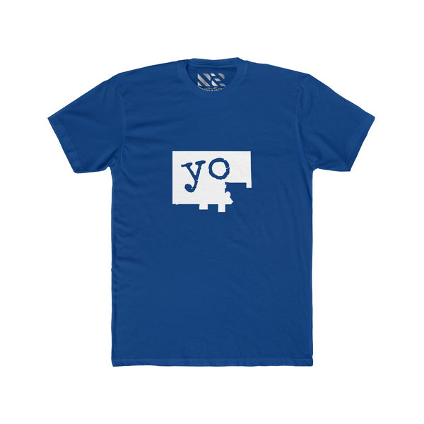 The Town "YO" (White) Men's Cotton Crew Tee