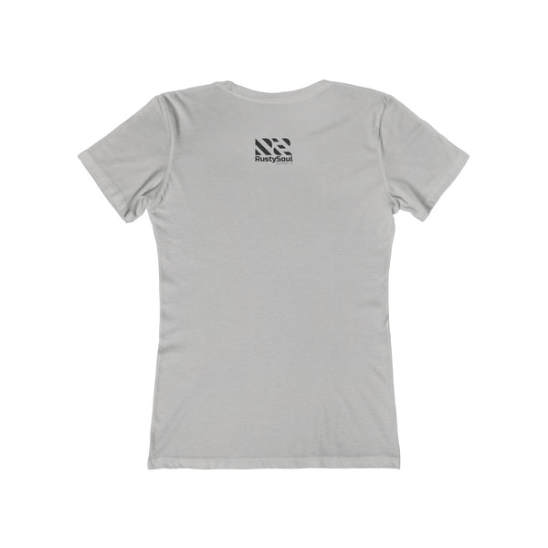 The Town "Skyline" (White) Women's The Boyfriend Tee