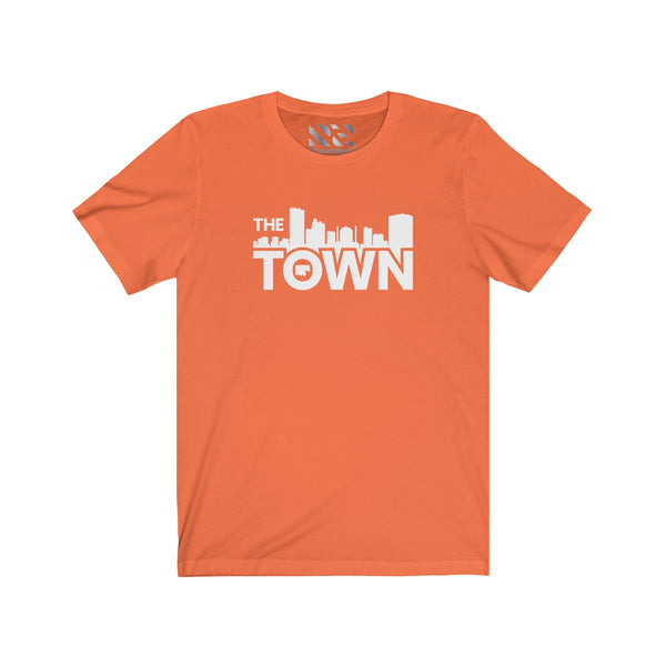The Town "Skyline" (White) Unisex Jersey Short Sleeve Tee