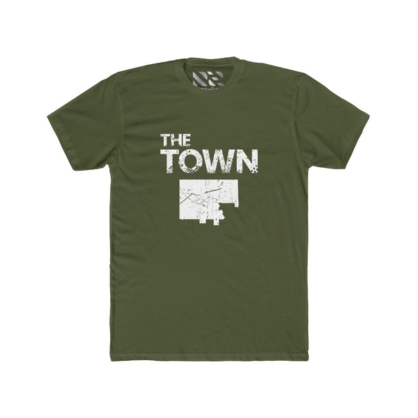 The Town 1 (White) Men's Cotton Crew Tee