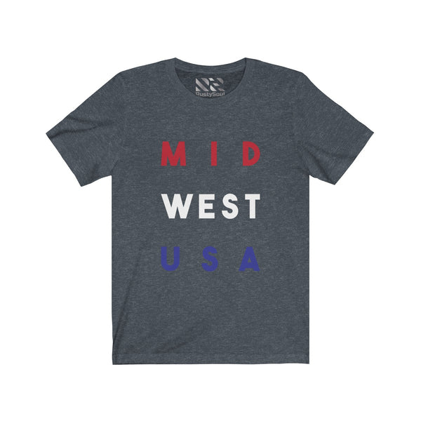 "Mid West USA" Unisex Jersey Short Sleeve Tee