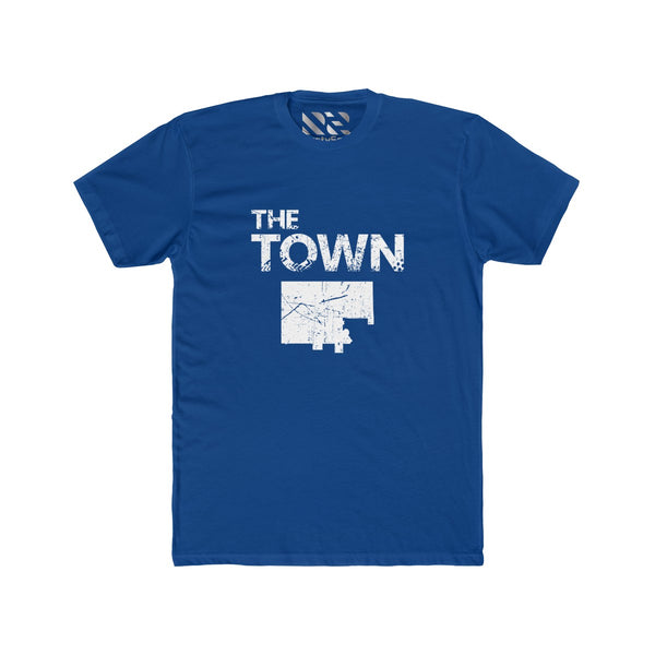 The Town 1 (White) Men's Cotton Crew Tee