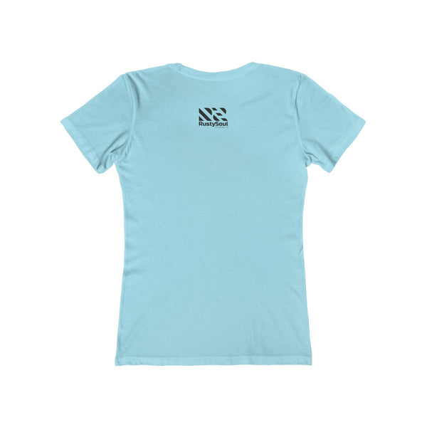 The Town "Skyline" (White) Women's The Boyfriend Tee