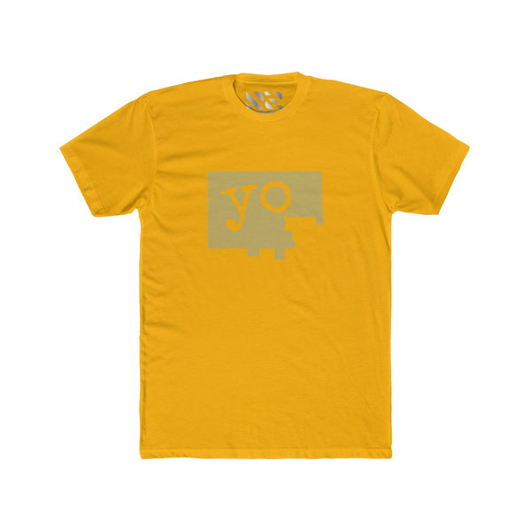 The Town "YO" (Gold) Men's Cotton Crew Tee