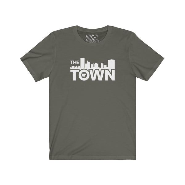 The Town "Skyline" (White) Unisex Jersey Short Sleeve Tee