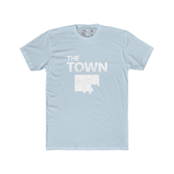 The Town 1 (White) Men's Cotton Crew Tee