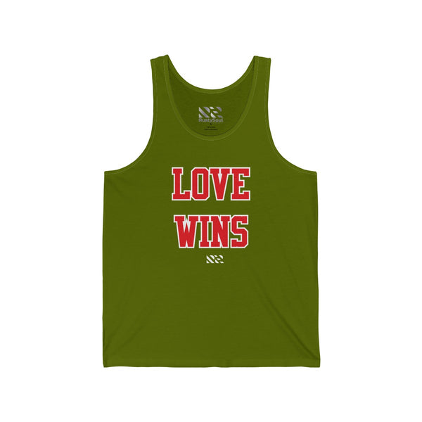 "LOVE WINS" Unisex Jersey Tank