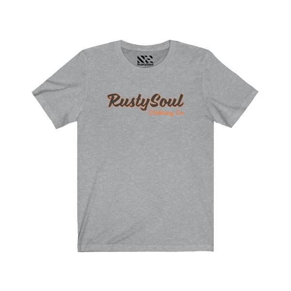 RustySoul Brand (Navy & Orange) Unisex Jersey Short Sleeve Tee