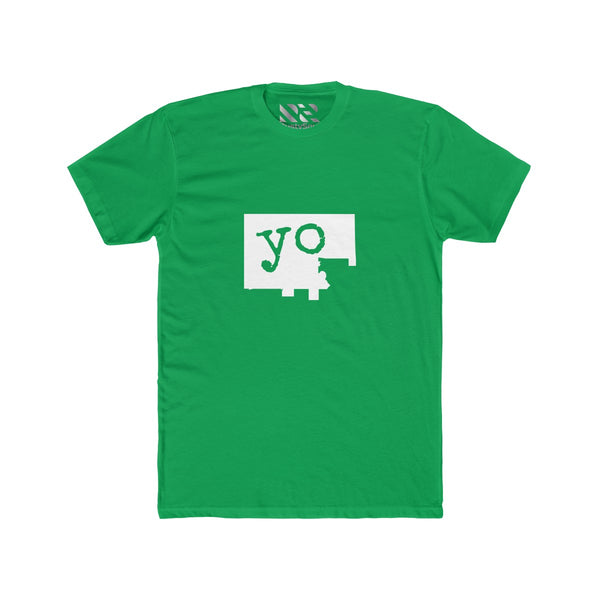 The Town "YO" (White) Men's Cotton Crew Tee