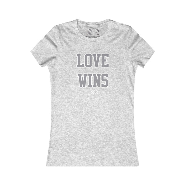 Love Wins (Gray & White) Women's Favorite Tee