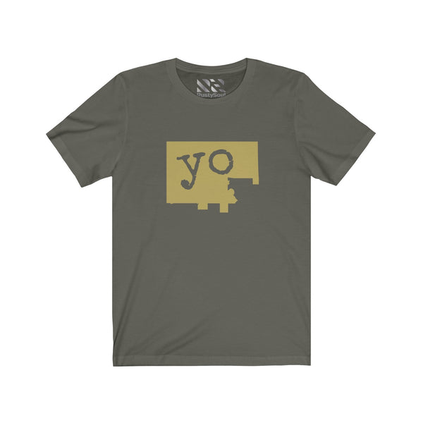 The Town "YO" (Gold) Unisex Jersey Short Sleeve Tee