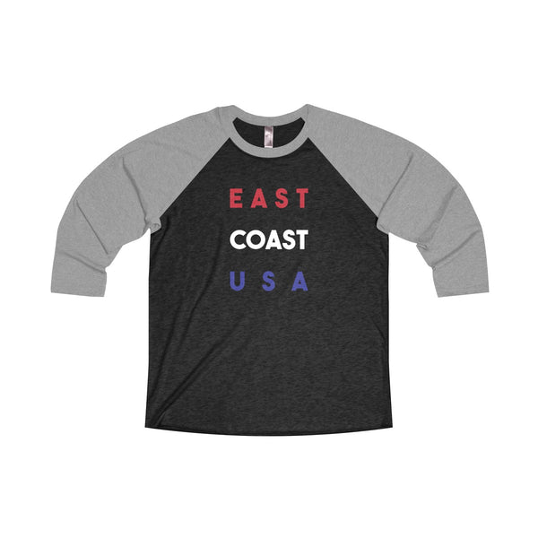 "EAST COAST USA" Unisex Tri-Blend 3/4 Raglan Tee
