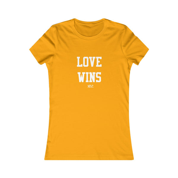 "Love Wins" (White Lettering) Women's Favorite Tee