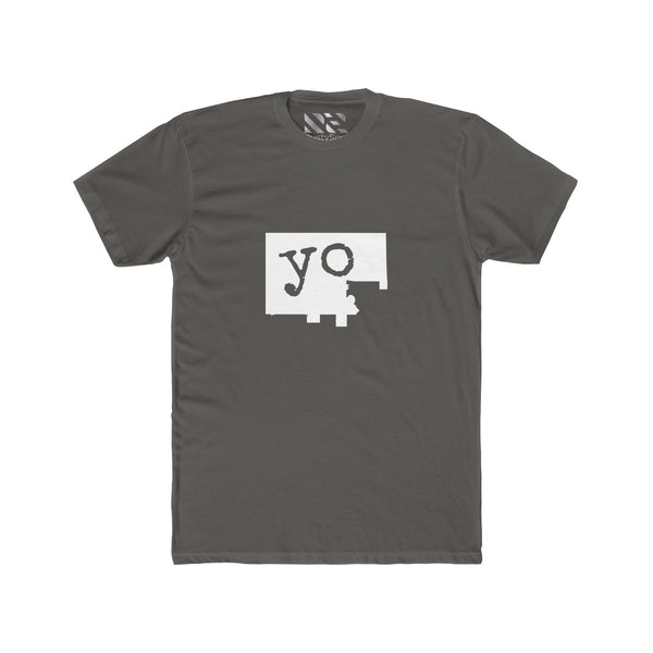 The Town "YO" (White) Men's Cotton Crew Tee