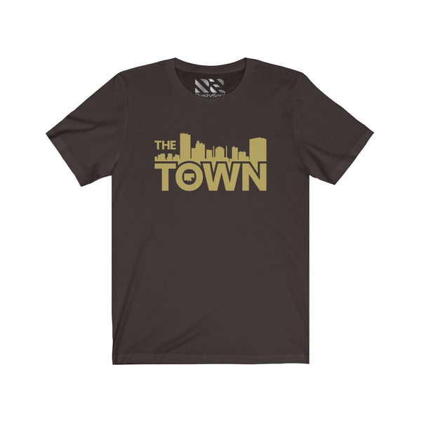 The Town "Skyline" (Gold) Unisex Jersey Short Sleeve Tee